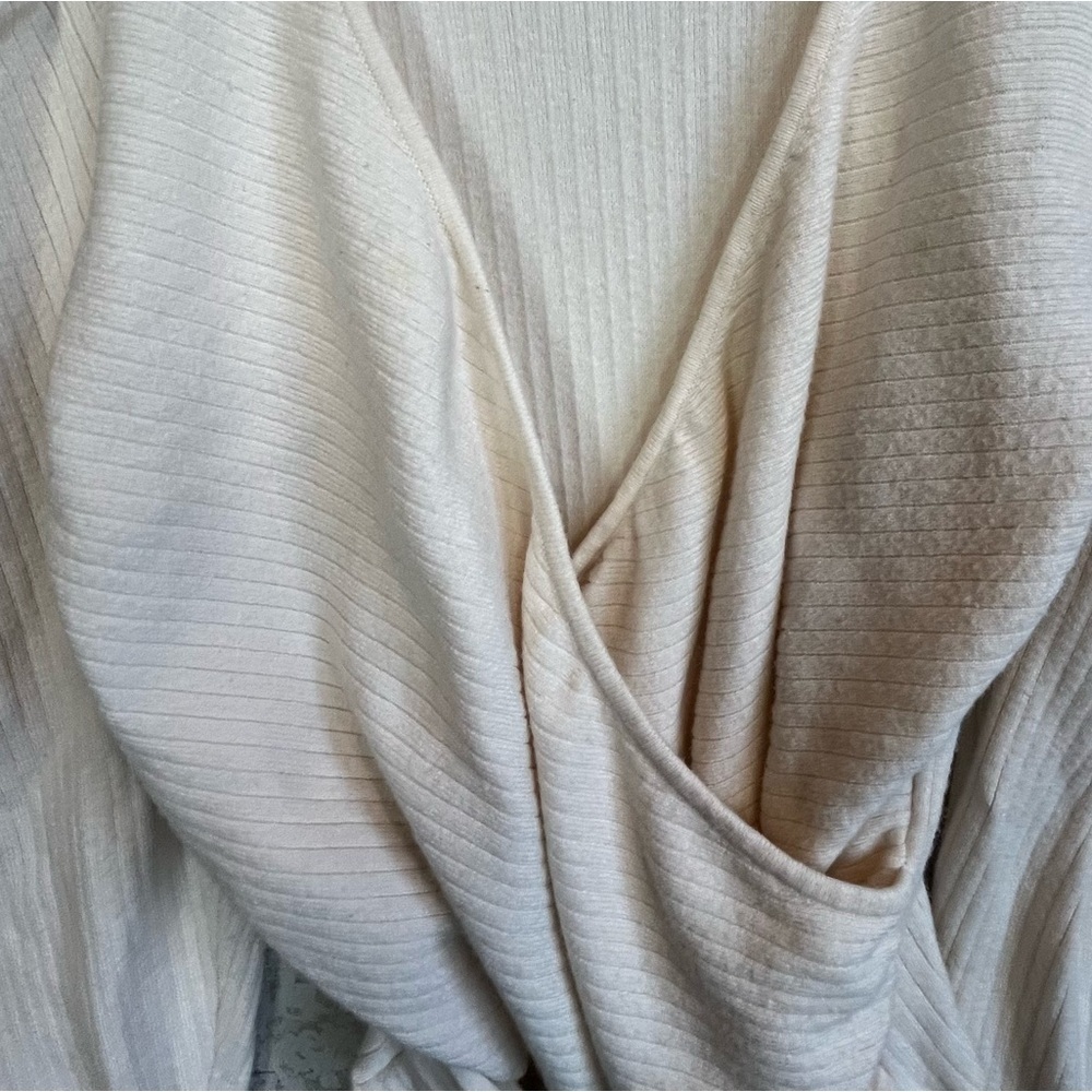 REVOLVE L'Academie Cream V-Neck Sweater - Picture 5 of 16